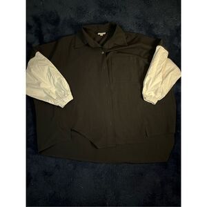 Planet By Lauren G Burton Down Flowy Shirt Sz OS B8